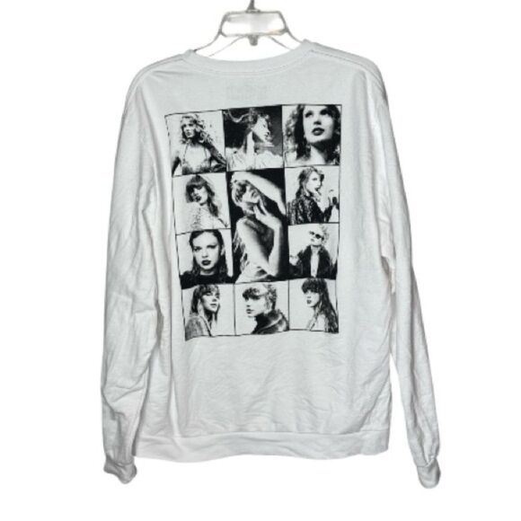 Taylor Swift The Eras Tour White Crewneck With TTPD Official. Size XL. - Picture 1 of 5
